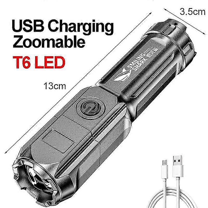 Super Bright Abs Strong Light Focusing Led Flashlight Portable Multi-function