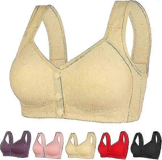 Bra Front Closure, Women's Bra, Front Snaps Button Bras No Underwire Push Up High Support Sports Push Up Bra