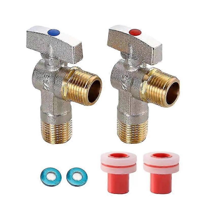 2 Pcs 1/2" Hot/cold Water Shut Off For Valve Flow Restrictor Easy To Install PK