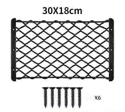 Universal Car Back Rear Mesh Trunk Seat Elastic String Net Self-tapping screws Storage Pocket Cage Auto Organizer Seat Back Bag