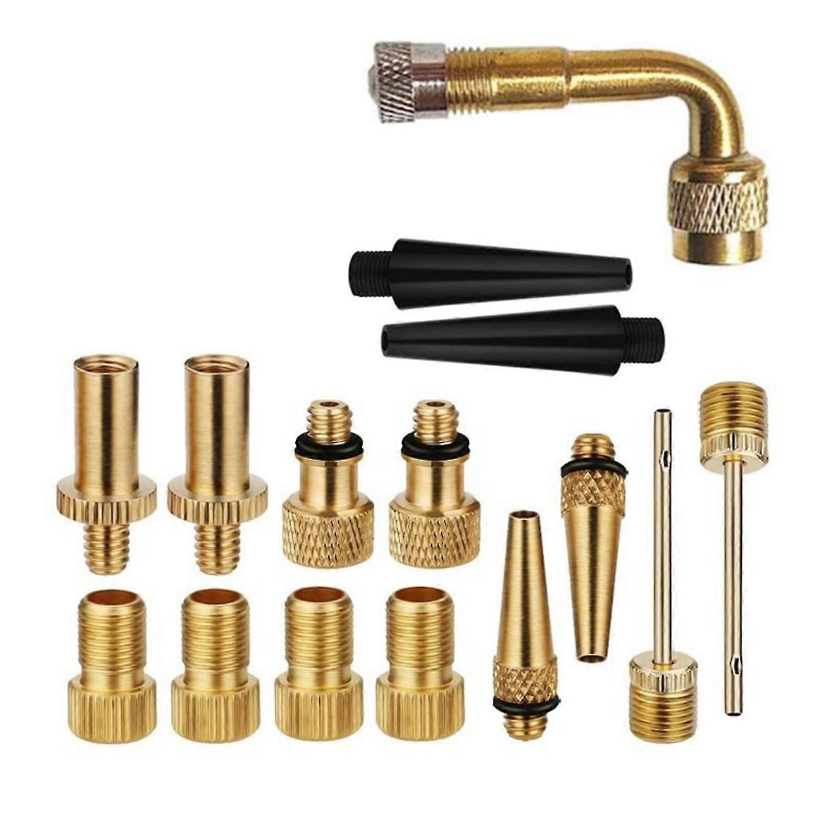 15pcs/set Copper Valve Adapter for Bikes - Labor-Saving and Anti-Corrosion