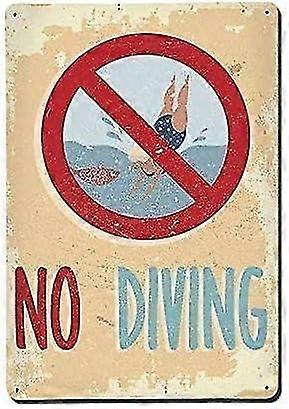 Retro Vintage Bar Metal Tin Signs,8x12 polegadas OU 12x16 polegadas Sem sinal de mergulho Tin Wall Sign Retro Ferro 