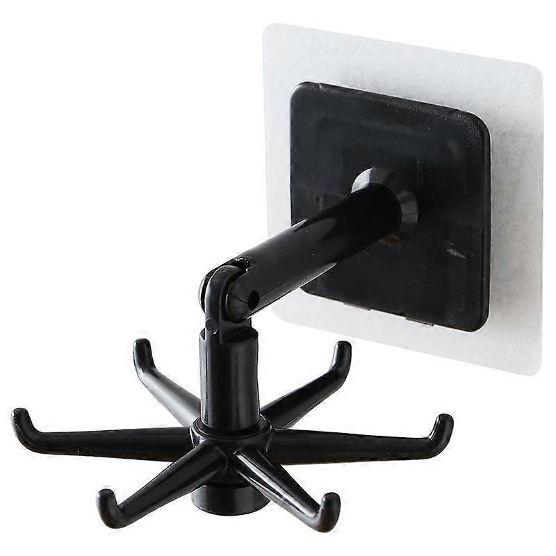Kitchen Hook Six-claw Storage Rack Foldable 360 Rotating Utensils 6-claw No Trace Sticky Hook