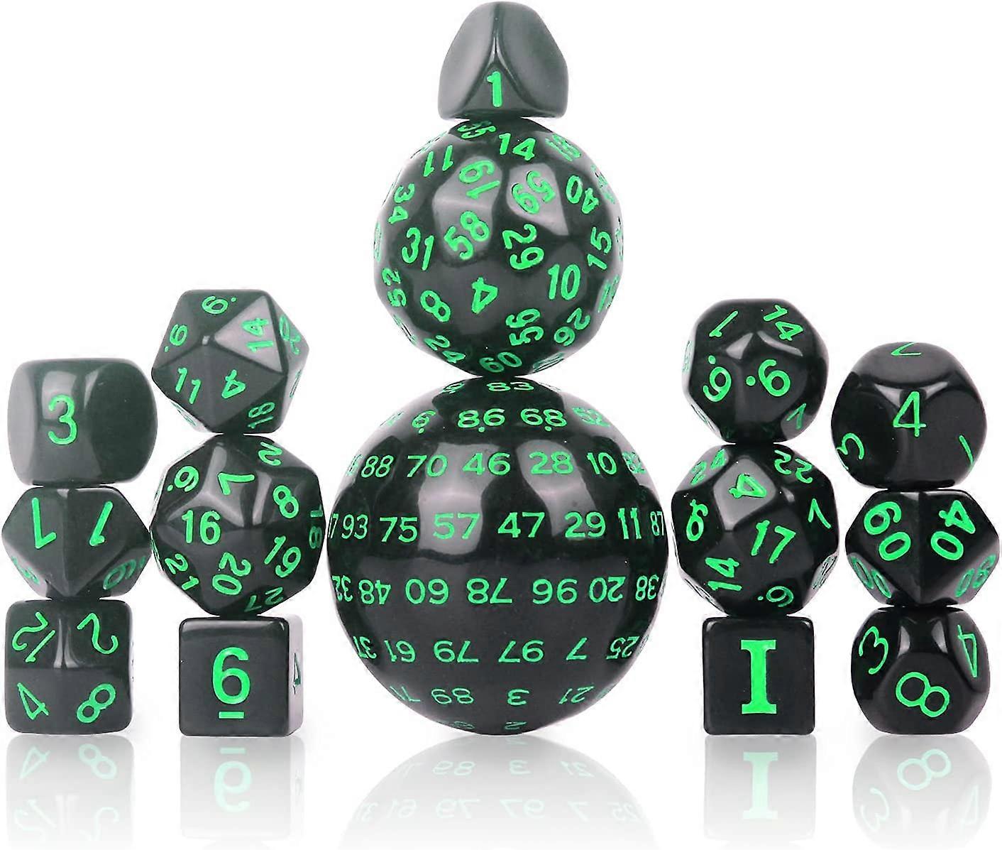 Dice Set, Role Playing Dice, Polyhedral Dice Set of 15 pcs D3-D100, D&D Dice Set Suitable for Role Playing Games such as Dungeons and Dragons, Pathfin