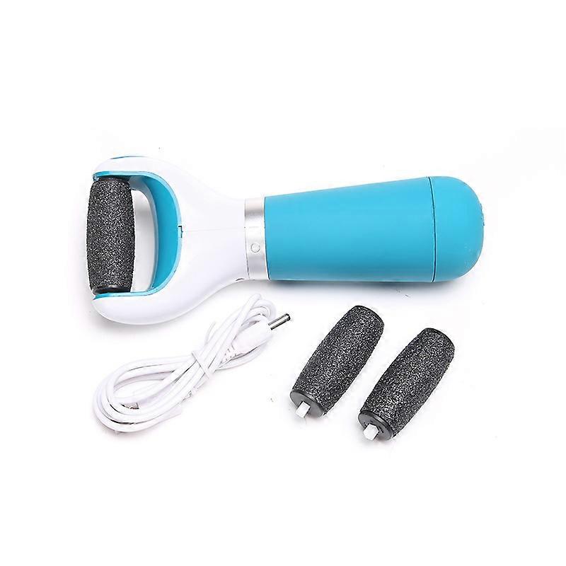 Velvet Smooth Blue Exfoliating Electric Sea Crystal Rasp with Exfoliating Roller Refill