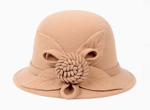 Winter derby hat Elegant Floral Solid Fedora Hat ladies