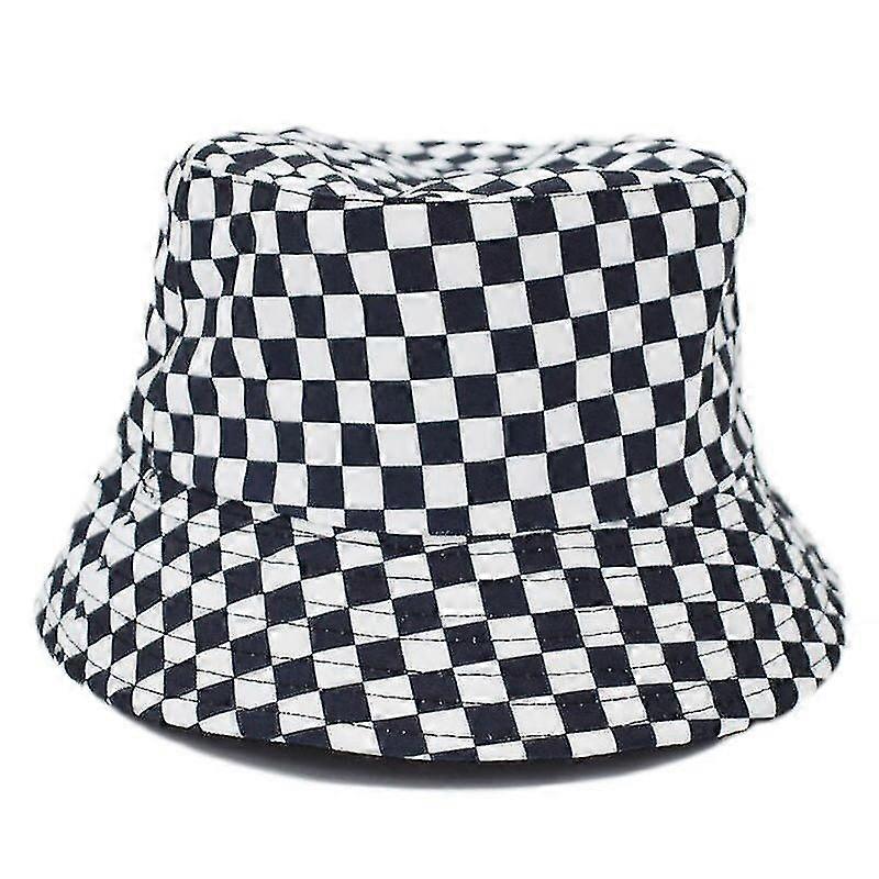 Cute Double-Sided Black And White Printed Bucket Hat