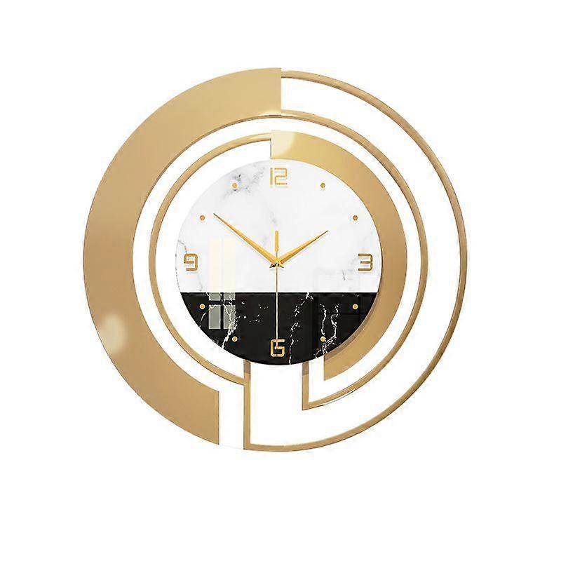ファッショナブルな壁掛け時計、モダンな光の贅沢、ファッショナブルな金属製の壁掛け時計、ガラスカバー付きのサイレントノンダニ壁掛け時計、モダンな家の装飾の壁cl