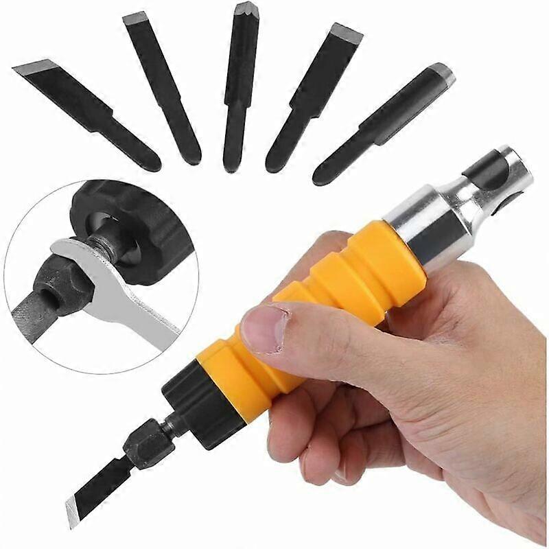 Woodworking Carving Chisel Engraving Knife Tool Chisels A Bois Electric With 5 Blades And Wrench 1 Ciseau Bois