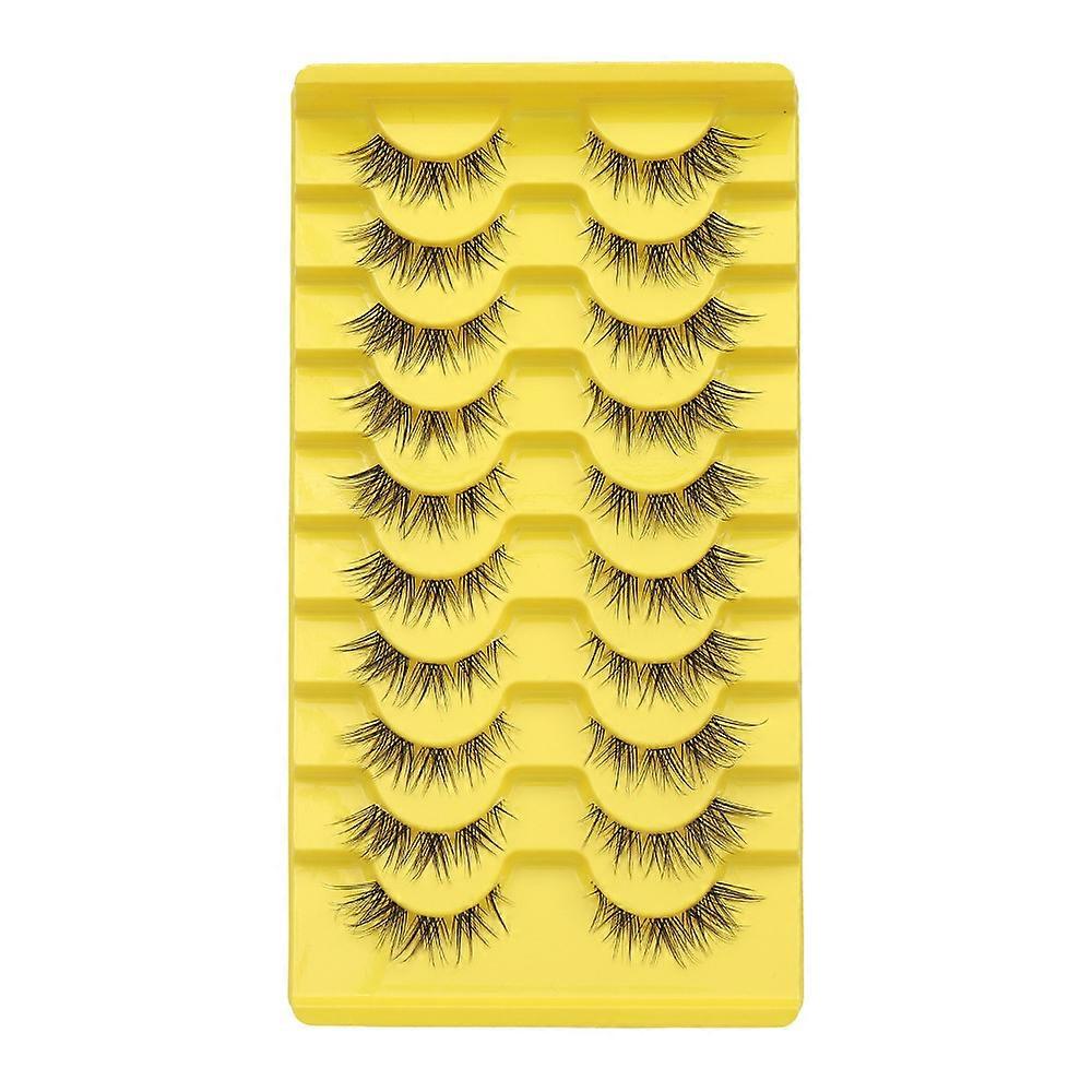 6セット2パック20ペア透明バンドまつげナチュラルロング3Dつけまつげ手作りふわふわボリュームアイまつげ繊毛メイク