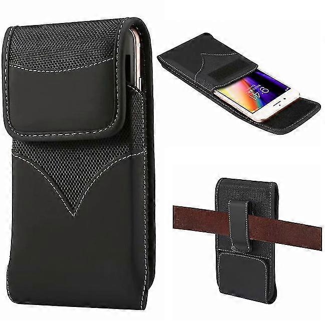 Nylon Belt Mobile Phone Leather Case With Rotating Metal Clip Mobile Phone Protective Case