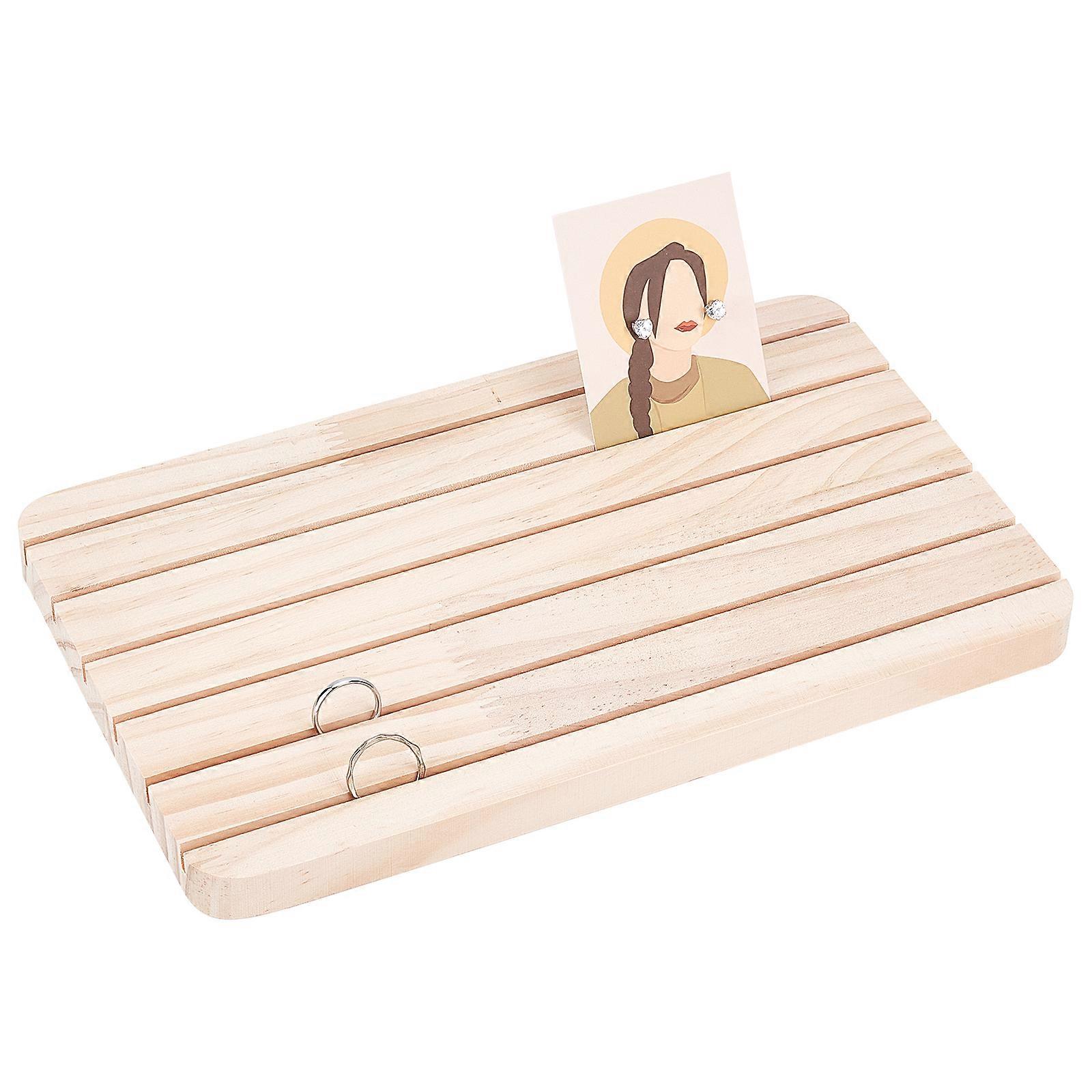 Wooden earring display stand