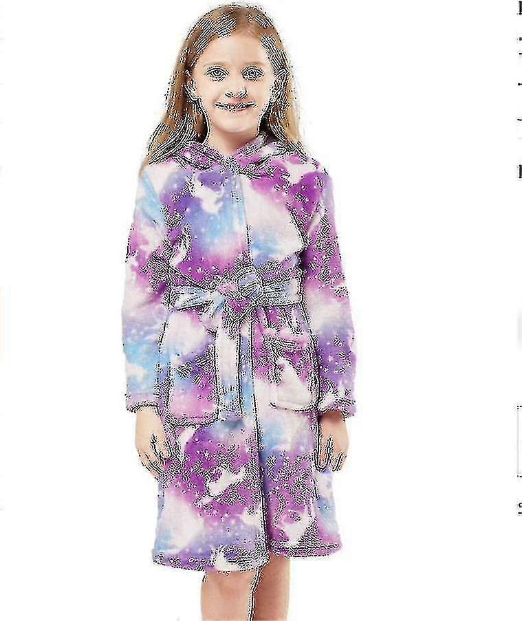 Soft Unicorn Hooded Galaxy Bathrobe