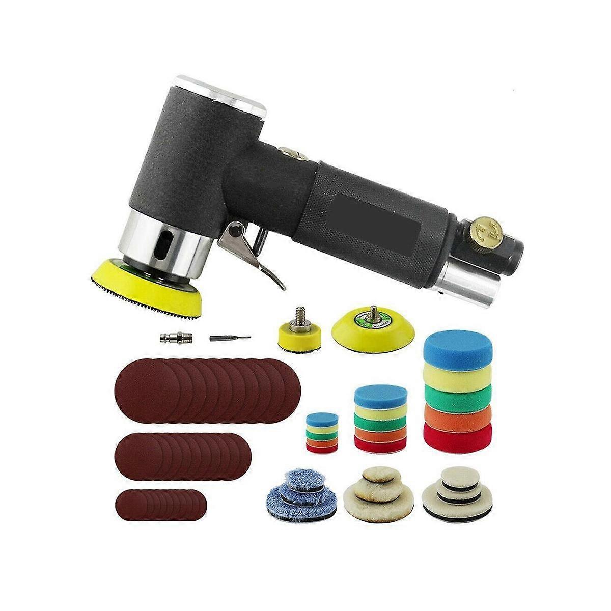 エアサンダーミニ空圧式 1In/2In/3In 研削盤セット 自動車研磨用高速エアパワードポリッシャーエアツール