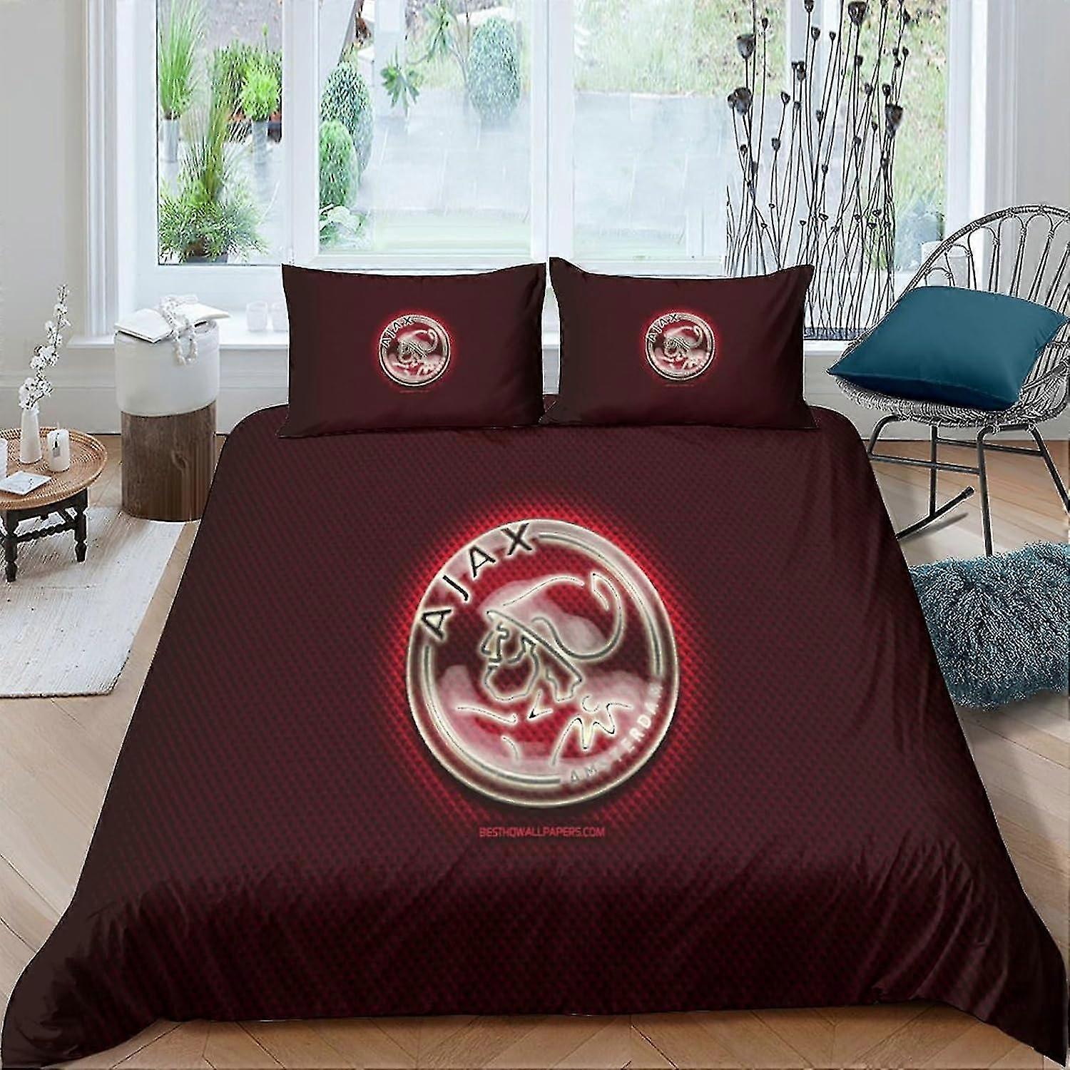 o3435 Lençóis Ajax Capa de Edredom Impressão 3D Conjunto de Cama Decorativo Conjunto de Capa de Edredão Conjunto de Capa de Edredão com Fronha Microfibra Macia Zipp