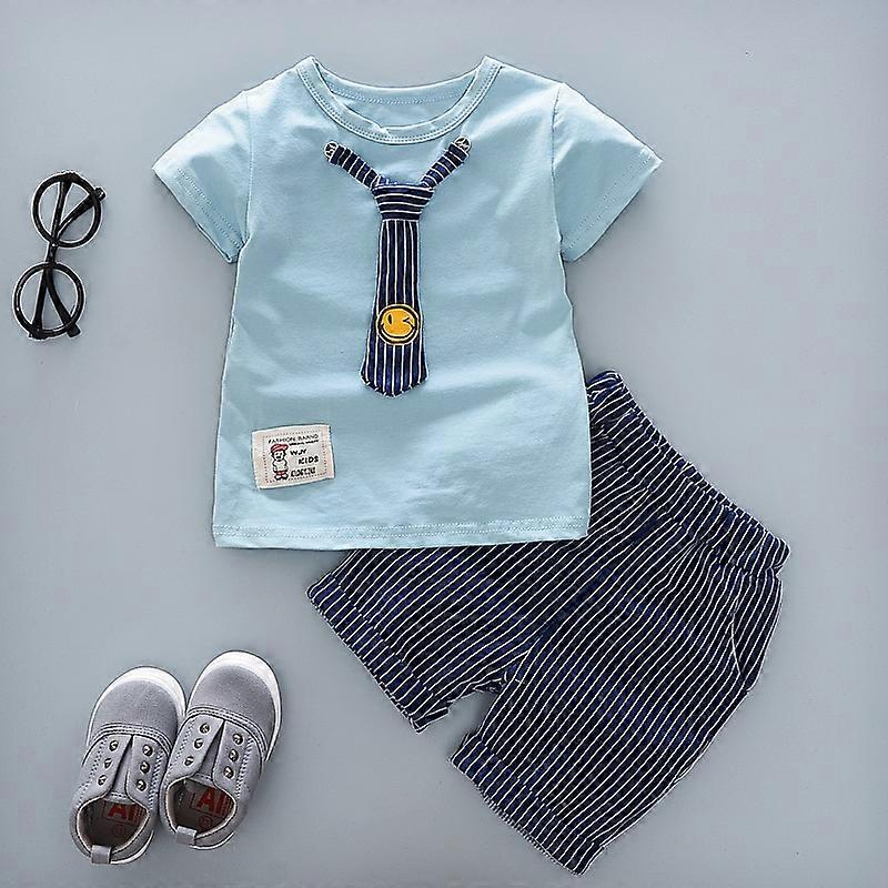 בגדי ילדים יום יומי תינוק בגדי קיץ לילדים סט בגדי ספורט + מכנסיים קצרים חליפות בגדים כותנה מוצרים בגדי ילדים