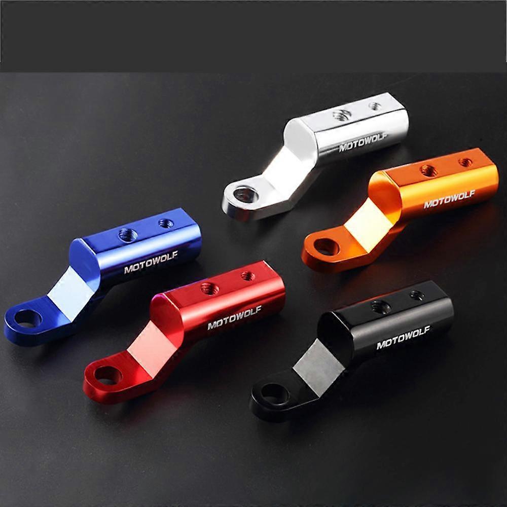 QX 1 Pcs Motorcycle Electric Bike Rearview Mirror Extension Bracket Holder For Mobile Phone Handlebar Mount Stand 10.5mm Screw Hole