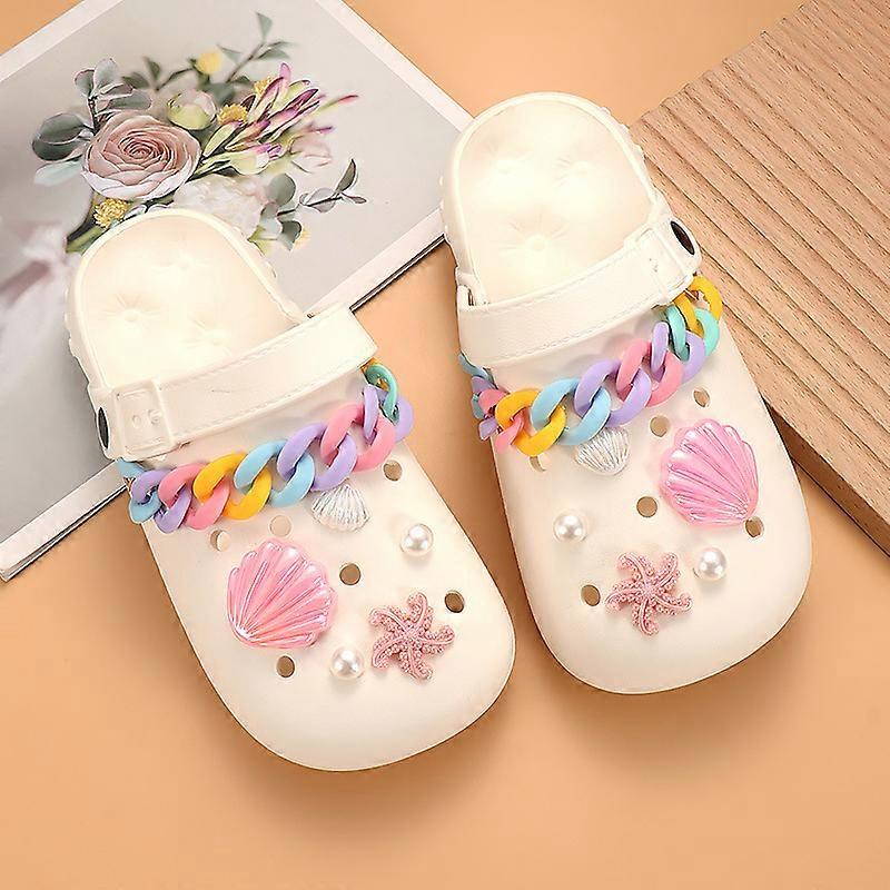 Dww-Un set (chaussures non incluses) luola chaussures DIY tarvikkeet chaussures boucles ornements chaussures fleurs asuste irtain coquillage t