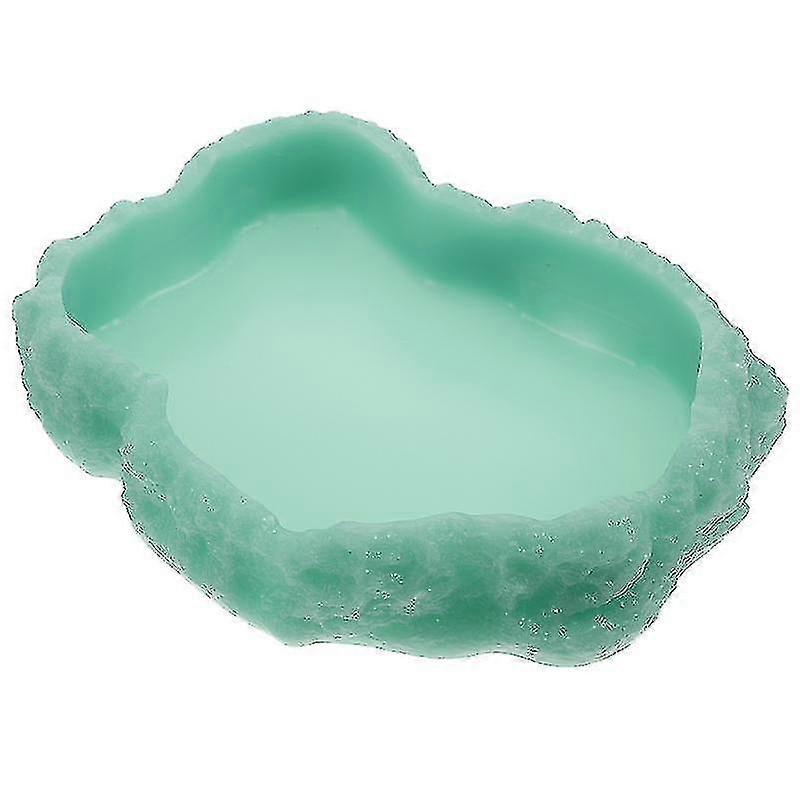 19.2x13.5cm Small Animal Habitat Accessories Glow-in-the-dark Water Bowl For Reptile Rept
