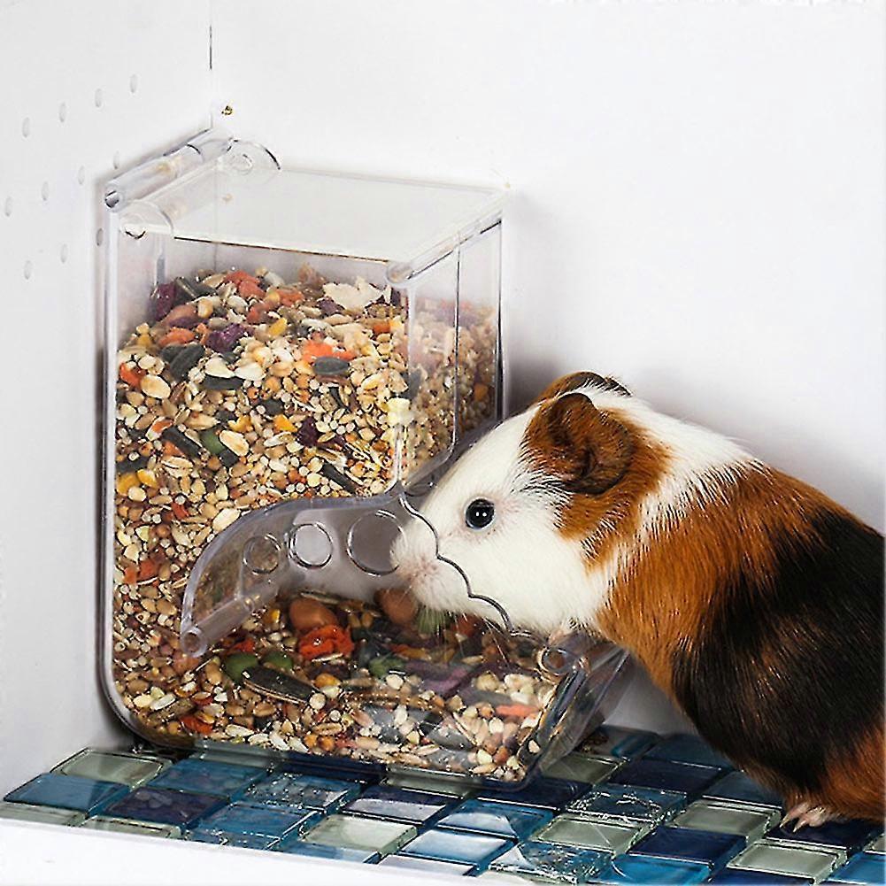 Acrylic Hamster Food Feeder Automatic Dispenser Bin Feeder For Small Pets