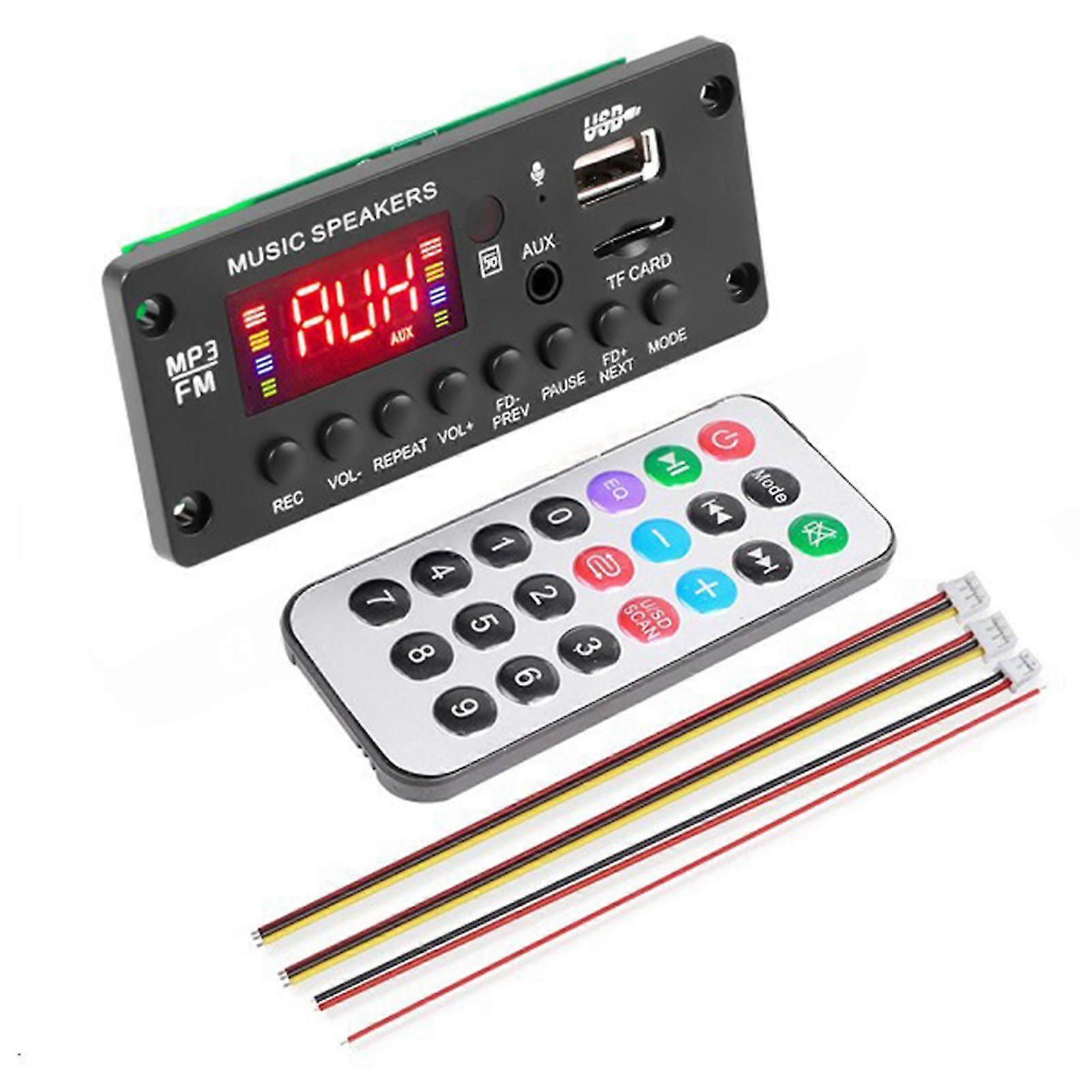 Car Audio Decoder Board Color Screen Display Module Supports Fm Radio