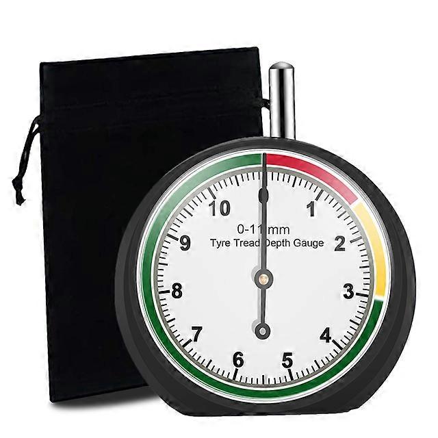 ATsafepro Tire Tread Gauge Dial Tyre Depth Meter Professional for Motorcycle Car Truck and Bus Easy Reading Tools