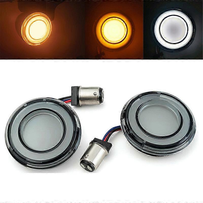 2Pcs 2'' Motorcycle LED Turn Signal Light Front Rear Brake Tail Light for Harley Davidson Touring Dyna Softail SportsterMotor Vehicle Lighting