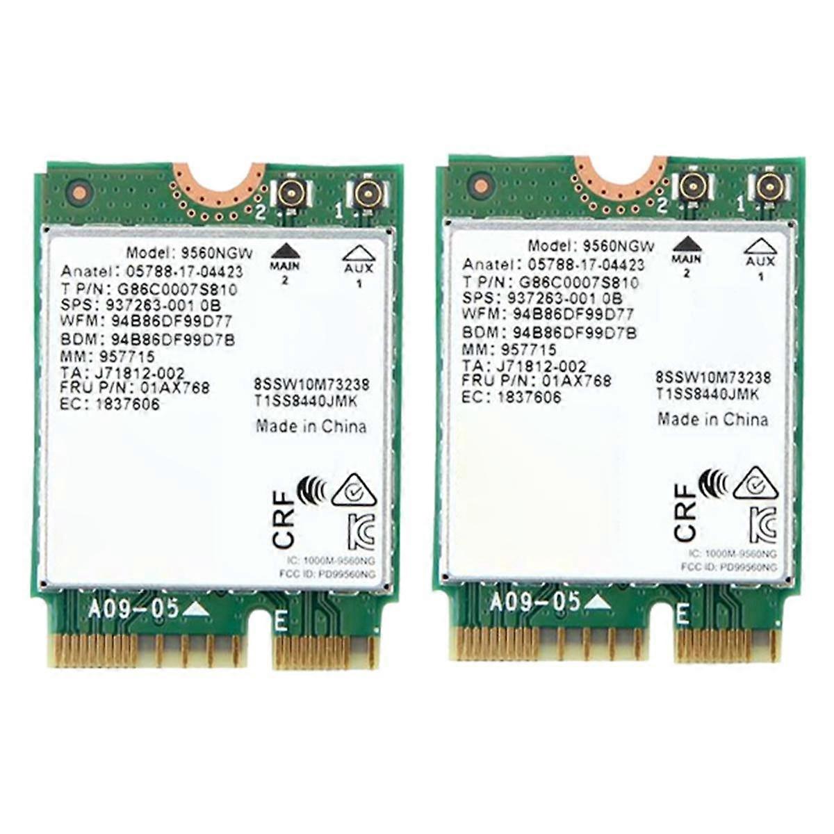 9560NGW WiFi κάρτα 1730Mbps ασύρματο εναλλασσόμενο ρεύμα 9560 διπλής ζώνης 2.4G+5G Bluetooth 5.0 802.11Ac M.2 CNVI ασύρματος προσαρμογέας