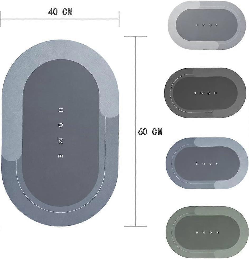 Absorbent Non-Slip Bath Mat,Shower and Bathroom Rug,Non-Slip Bath Mat,Soft Bathroom Mat,Bathroom Rug (40_x_60_cm,Circle - Blue)