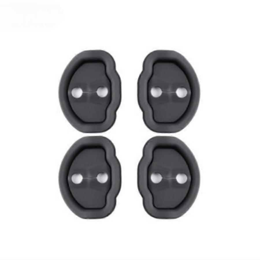 4PCS Silicone Car Door Lock Latches Cover For Tesla Model 3 Model Y 2017-2024 Car Door Lock Protect Noise Induction AccessoriesMotor Vehicle Frame & B