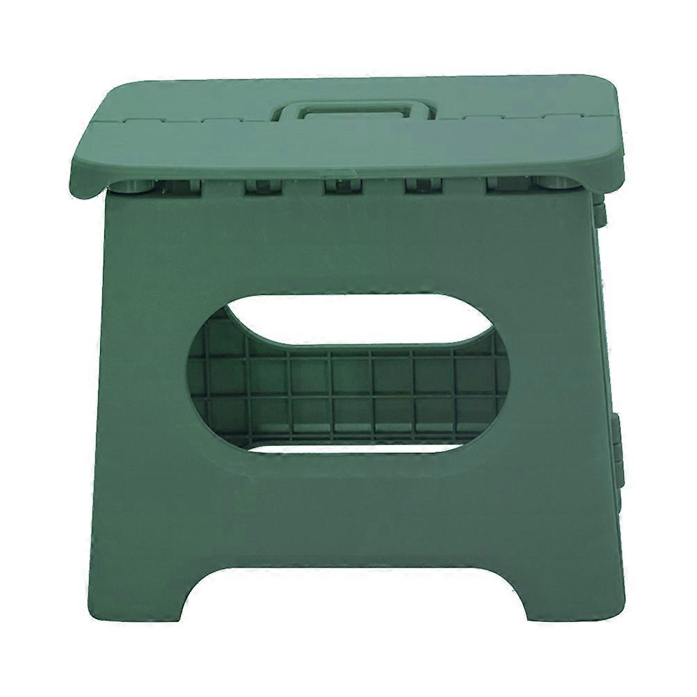 1Pc Small Foldable Stool Portable Folding Taboret Pure Color Folding Stool for Home Office Bathroom (Green)