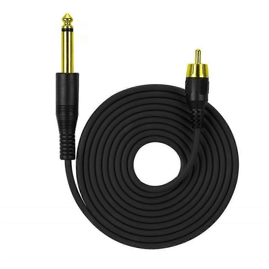 5.9ft Tattoo Machines Clip Cord 6.35mm to RCA Interface Copper-core Line Wire
