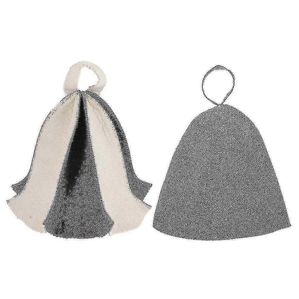2pcs Felt Sauna Hats Comfortable Sauna Caps Thickened Sauna Hats Sauna Supply