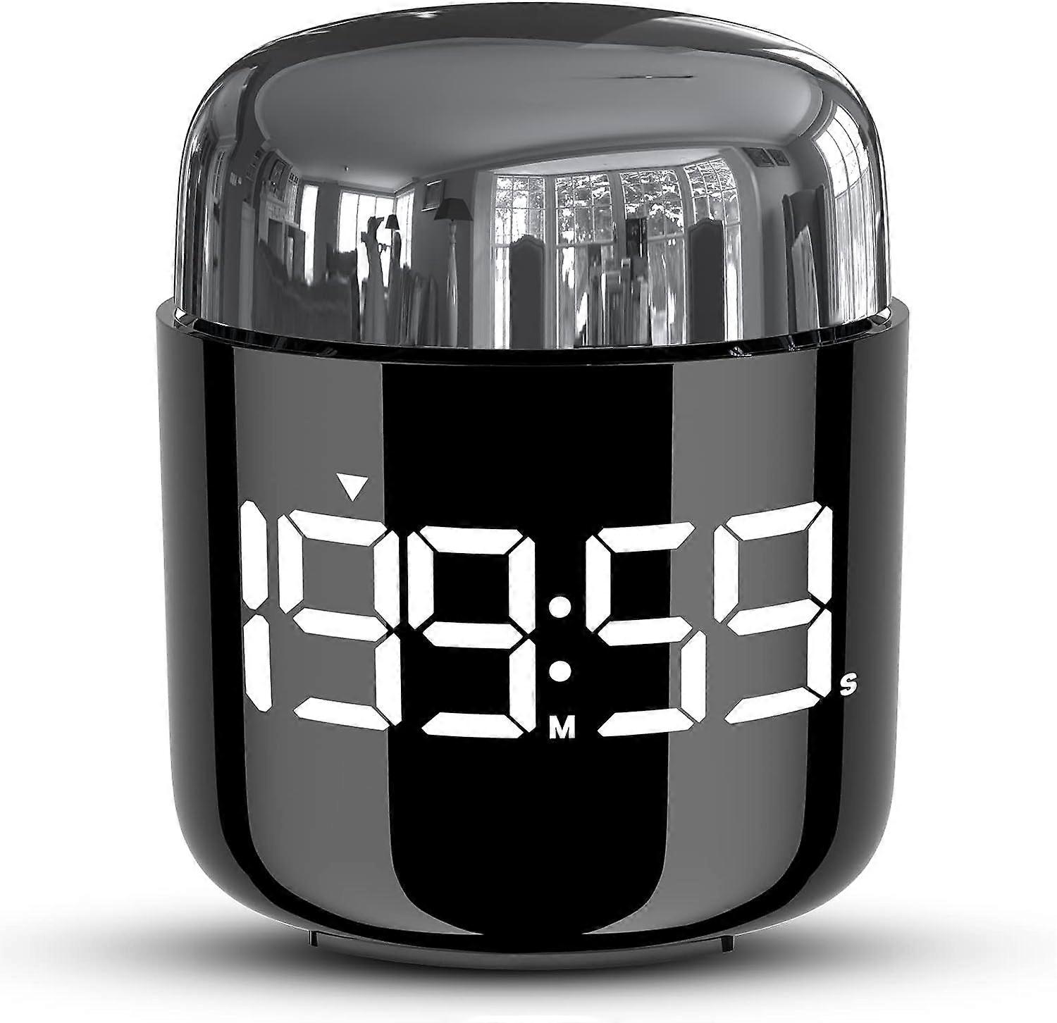 Digital Kitchen Timer, Round Bottle Shape Kitchen Timer with Full Screen LED, 3 Adjustable Volume, Stopwatch & Countdown Timer for Cooking, Baking, Sp