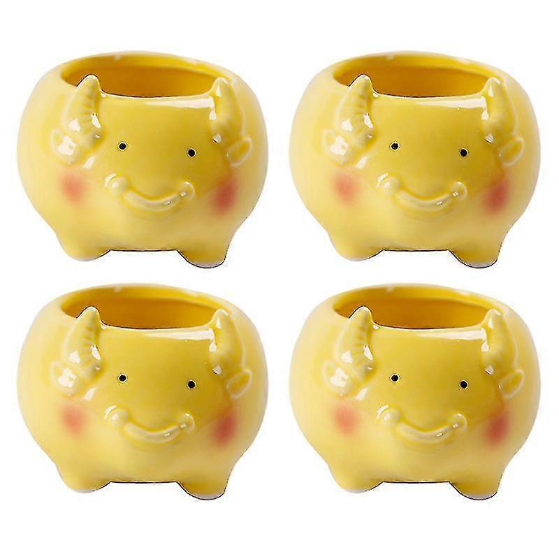 4pcs Ceramic Planting Pot
