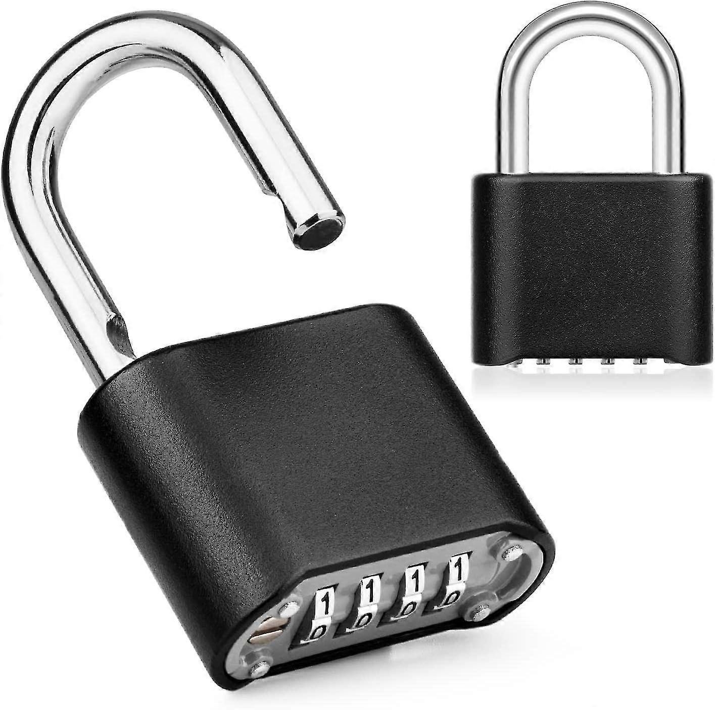 4-digit Code Padlock, 1 Pc Outdoor Combination Padlock Waterproof Zinc Alloy Code Locker Padlock, Heavy Duty Padlock Lock For Door, School, Fence And