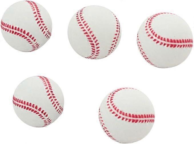 5 יחידות כדור תרגול גומי בייסבול לאימון ספורט למתחילים קוטר תרגיל 7.3 ס"מ