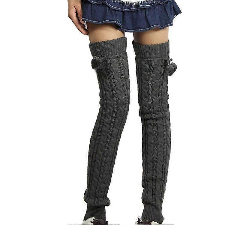 Women's Thigh High Socks Over the Knee Cable Knit Boot Socks