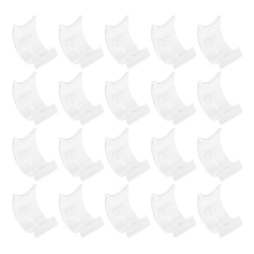 20Pcs Transparent Phone Brackets Multi-functional Display Rack Acrylic Storage Rack