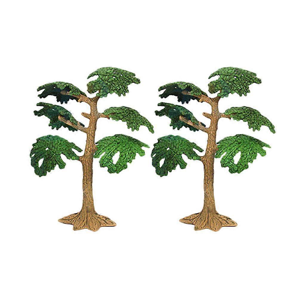 2 PC Decoration Home Mini Model Trees Micro Landscape Decor Architecture Tree Model Mini Pine Tree