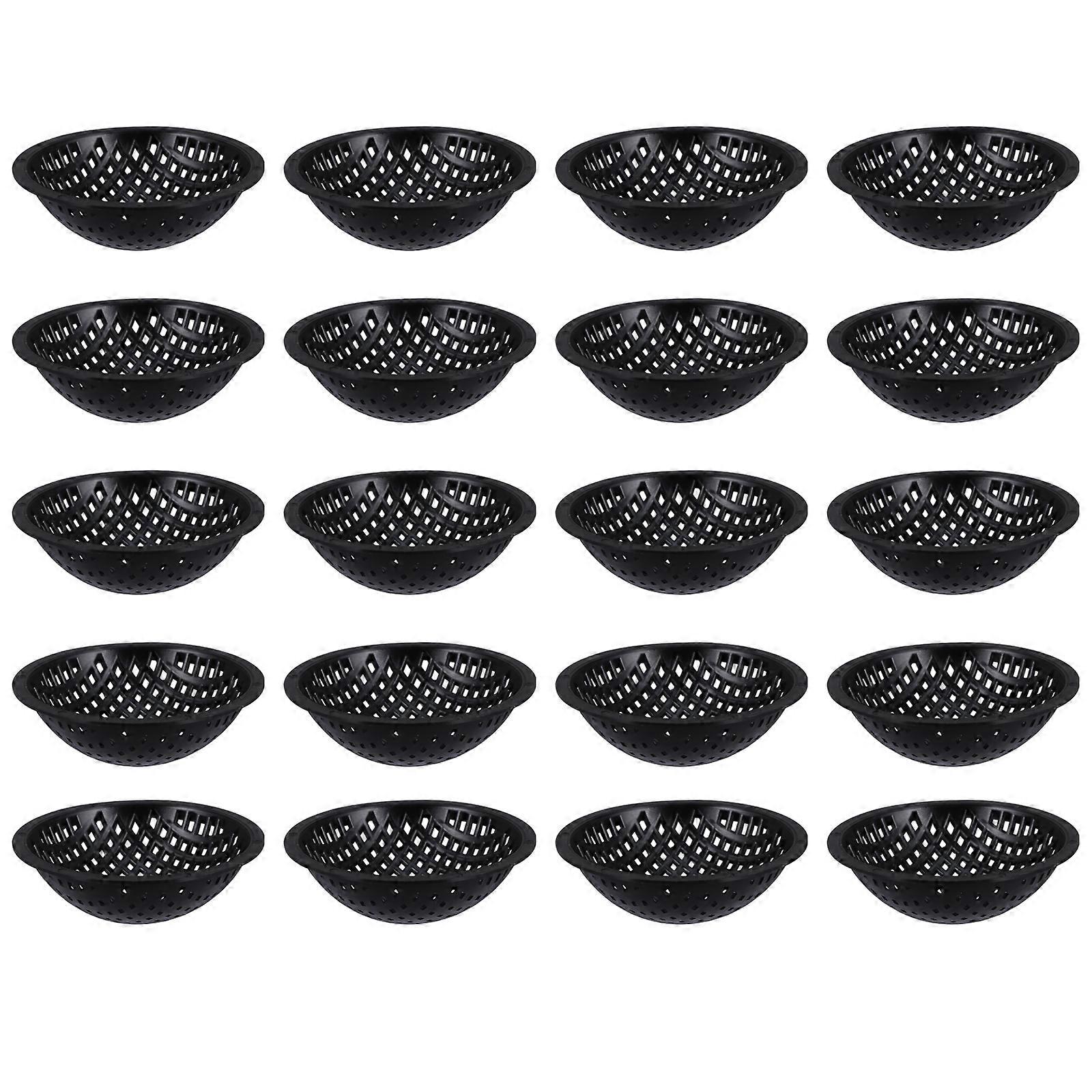 20 Pcs Flowerpot Bottom Mesh Pads Bonsai Bowl-shape Grid Pads with Drainage Hole