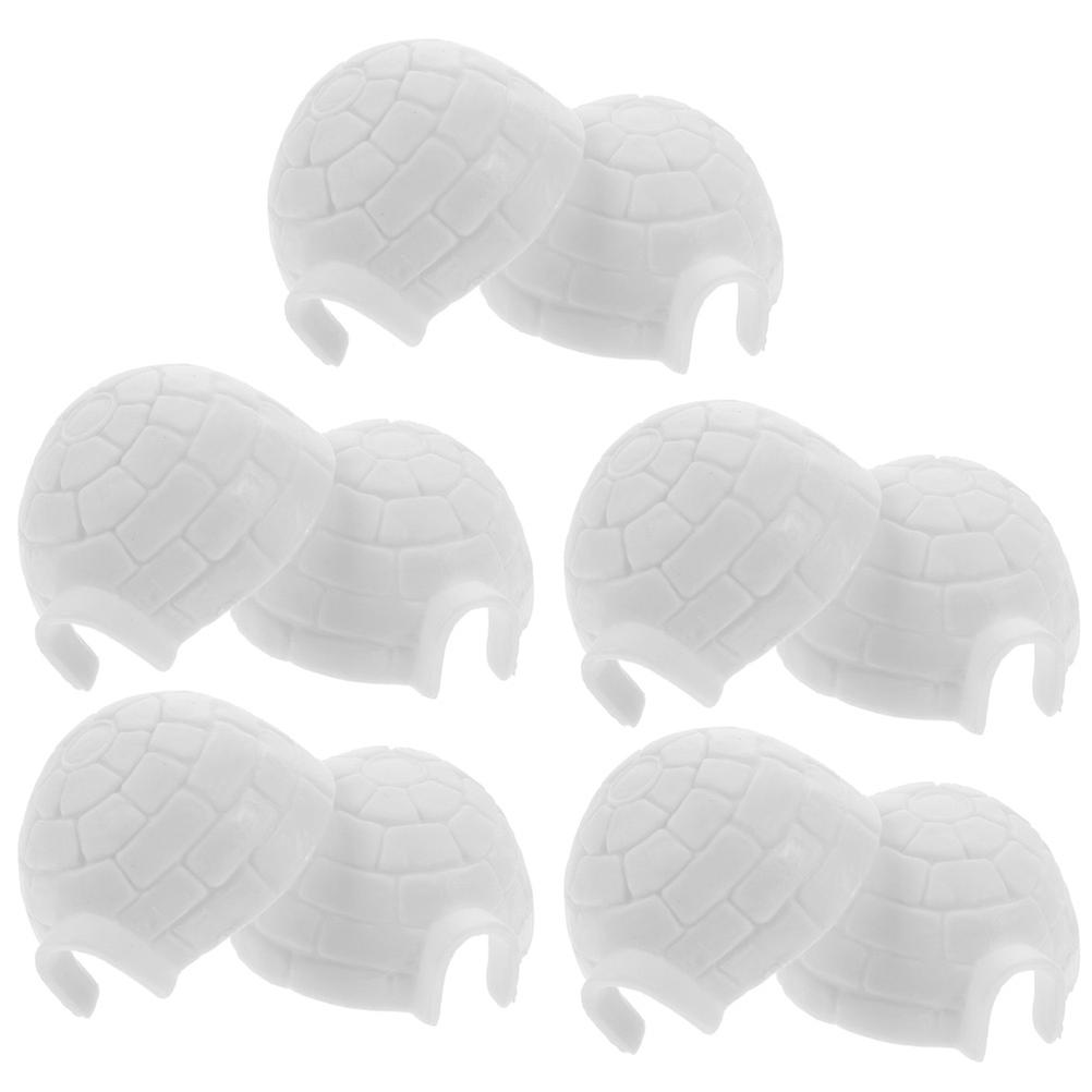 10pcs Simulated Igloo Figures Lifelike Igloo Craft Igloo Decor Plastic Igloo Figurine