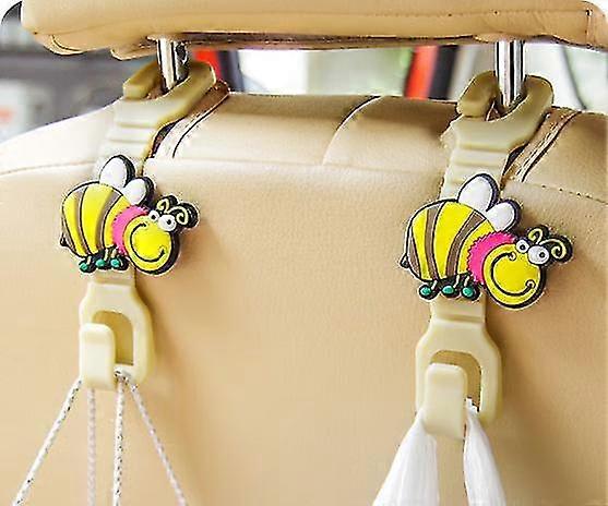 4pcsbees Cute Car Storage Hook Creative Multi-function Car Back Seat Hook