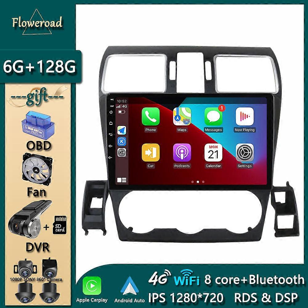 2DIN Carplay Android For Subaru Forester 2015-2017 For Subaru WRX 2016-2020 Car Radio Multimedia Player Navigation GPS Video DVD