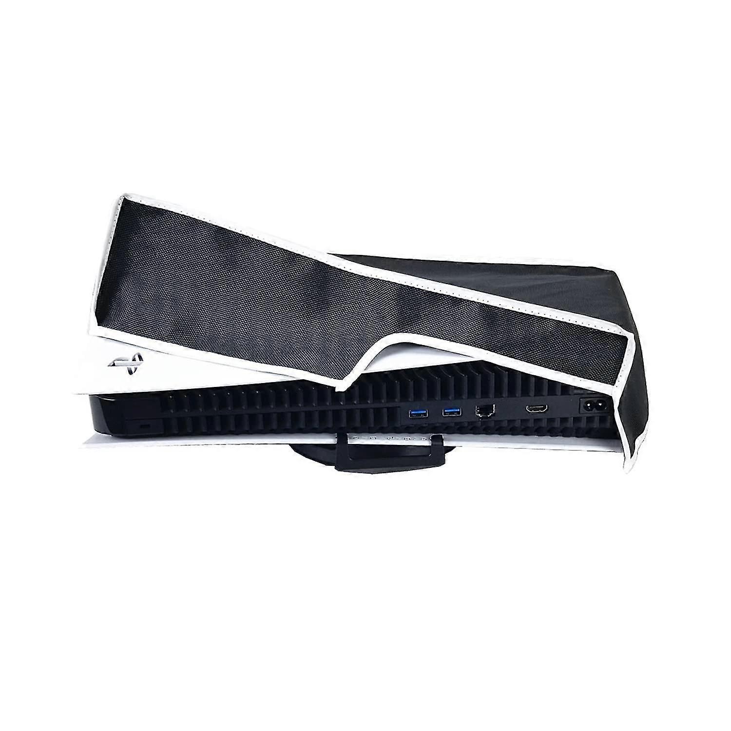 Horizontal Dust Cover For Ps5 Console Oxford Fabric Anti-scratch Waterproof Dust Guard With Back Cable Port For Digital & Disk Version