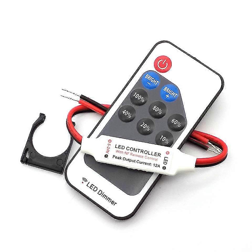 Led Strip Controller Mini Dimmer Rf Remote Dc 5v 12v 24v Controller For Led 5050 2835 Strip Single Color