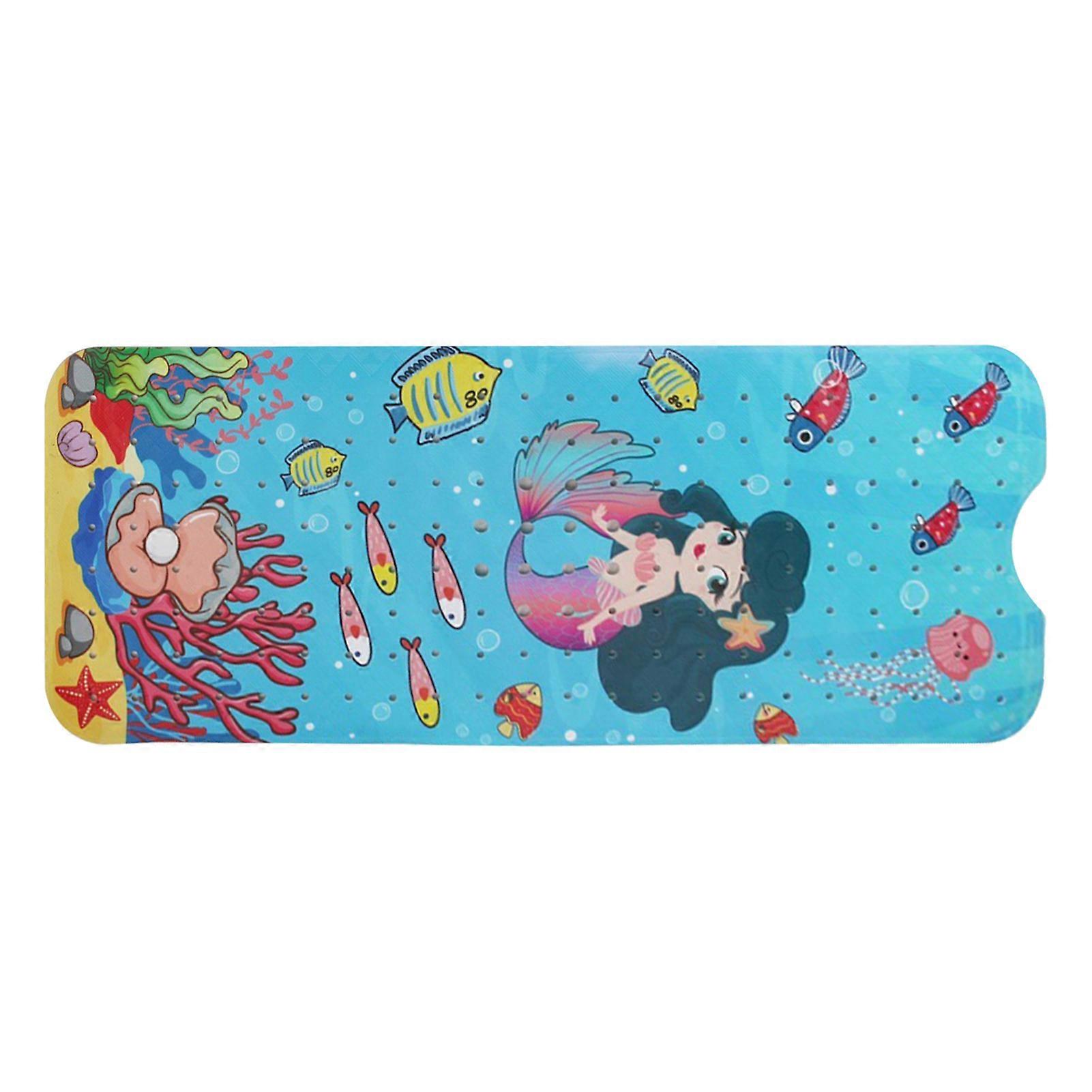 Baby Bath Mat with Suction Cups Cartoon Pattern Wear Resistant Non-Slip Design Super Soft Quick-Drying Bathroom Floor Mat Jikaix