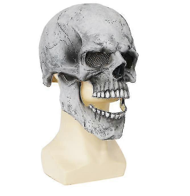Halloween Moving Mouth Skull Mask Personality Decorative Mask Scary Zombie Headgear Props_u R_u High Quality