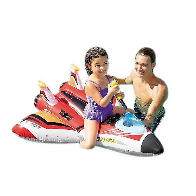 Water Gun Battle Ship Ride-on Inflatable Pool Float For Kids