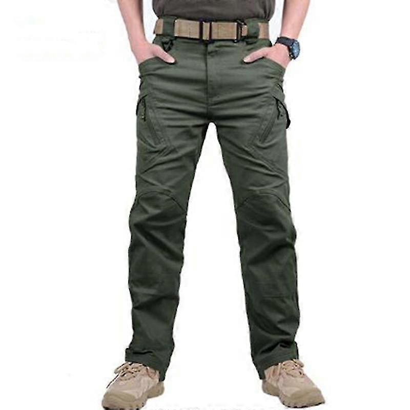 Plus Koko 6xl Miesten Tactical Housut Multiple Pocket Elastic Military Urban Commuter Tacitcal Housut Miesten Slim Fat Cargo Housut UUTTA